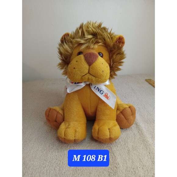 TMB ING BROWN LION PLUSHIE stuffed animal toy 9" - 10" - Picture 1 of 5